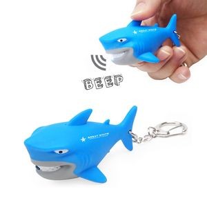 Great White Shark LED Light & Sound Keychain