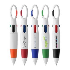 Four Color Ink Carabiner Pen