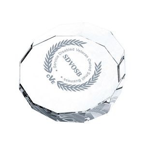 Decagon Crystal Paperweight