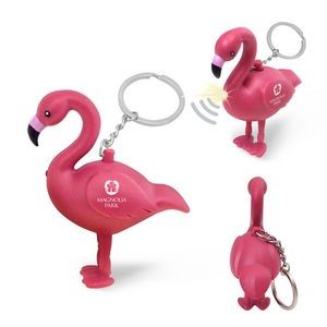 Pink Flamingo LED Keychain