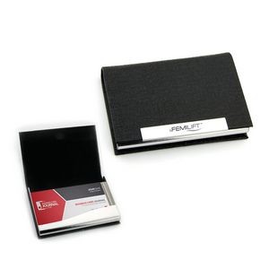 Textured Leatherette Business Card Holder