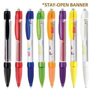 Stay-Open Plastic Banner Pen