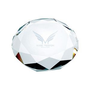 Octagon-cut Crystal Paperweight