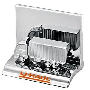 Chrome Metal Truck Container Business Card Holder