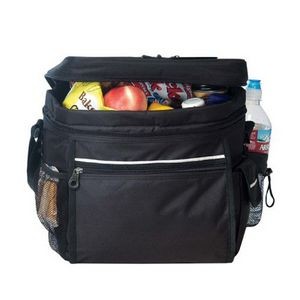 B-8547 24 Pack Multi Pocket Polyester Insulated Cooler Lunch Bag