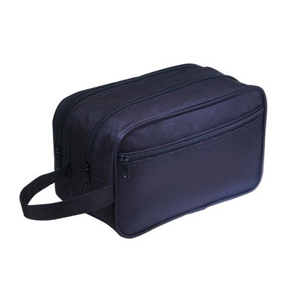 Polyester Double Compartment Travel Kit Bag