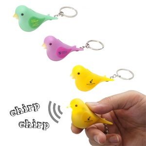 Chirping Bird LED Light Keychain