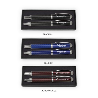 Carbon Fiber Pen & Pencil Set