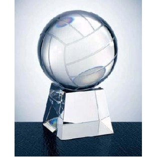 Optical Crystal Volleyball with Base (3 1/8"x4 3/4")