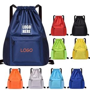 Fitness Backpack Pocket Wet Dry Separation Drawstring Bag