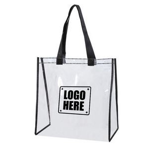 Clear Vinyl Stadium Compliant Tote Bag for Game Day