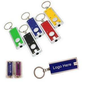 Rectangle Plastic Keychain/Ring Flashlight