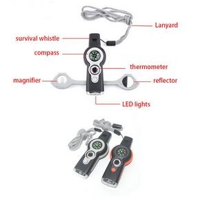 Outdoor Multifunctional Tool Safety Whistle with Lanyard