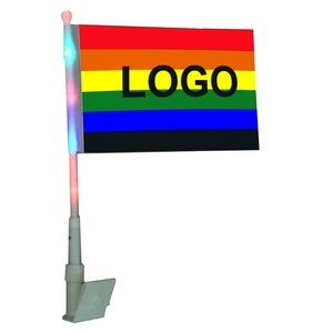 LED Polyester Pride Car Flag