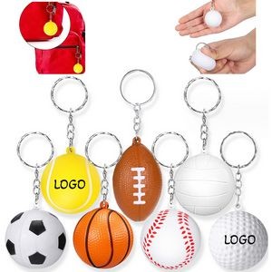 Stress Reliever Ball Key Chain