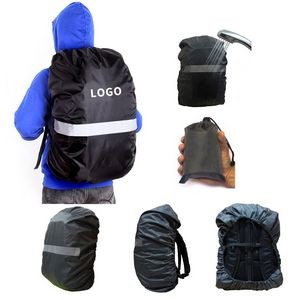 35L Reflective Band Polyester Rainproof Backpack Cover