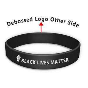 Black Lives Matter Silicone Bracelets with Debossed Logo