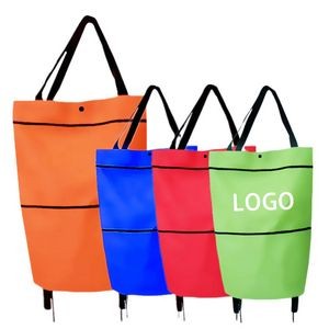 Wheeled Folding Grocery Bag Shopping Cart