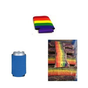 Rainbow Collapsible Neoprene Can Cooler