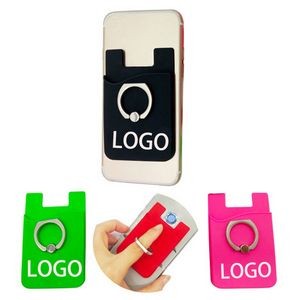 Silicone Phone Wallet w/Ring