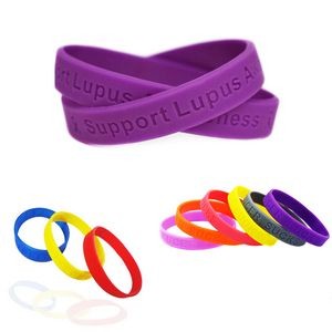 Debossed Silicone Wristbands with Color Filled