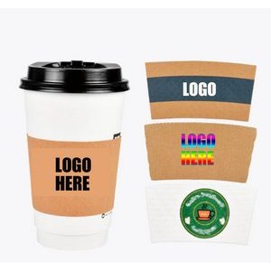 Full Color Variousized Paper Coffee Cup Sleeves