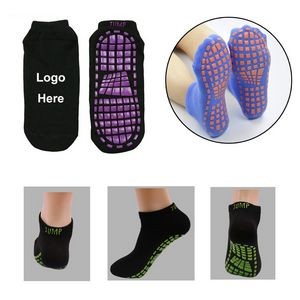 Polyester Hospital Slipper Socks w/ Dot Grip Slip Resistant Finish