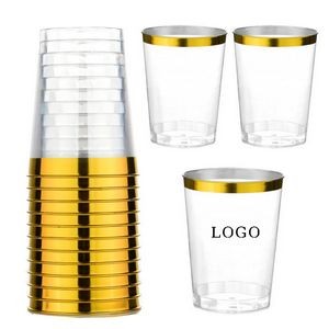 12 Oz Clear Hard Plastic Rocks Cup Stemless Wine Glasses