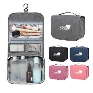 Heathered Hanging Carry All Travel Toiletry Bag