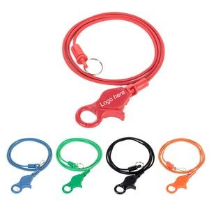 20" L Casino Bungee Cord Card Holder w/ One Color Logo