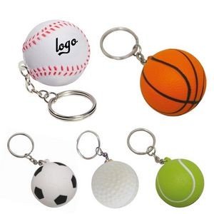 Small Kinds Ball Shape Stress Reliever Key Tag