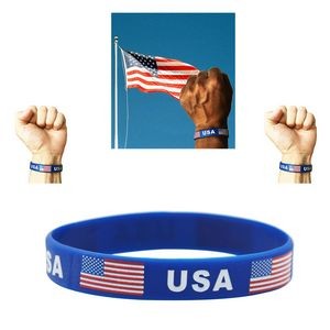 American Flag Silicone Wristband/Bracelet