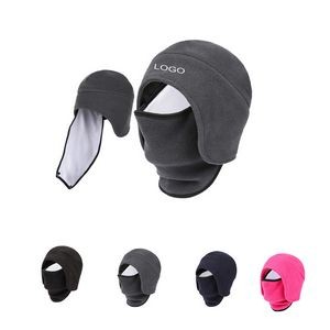 2-in-1 Hat W/ Ski Mask Ear Flap