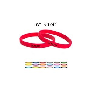 1/4" Silicone Bracelet Wristbands