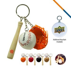 Baseball Glove Keychain-Orange