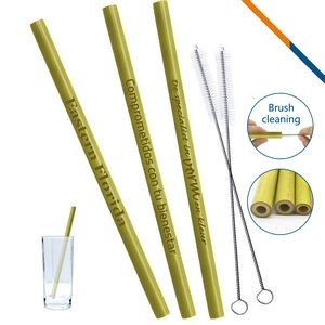 Green Bamboo Straw