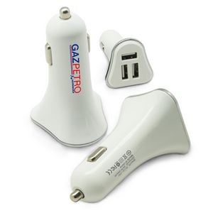 Missile USB Car Charger - White