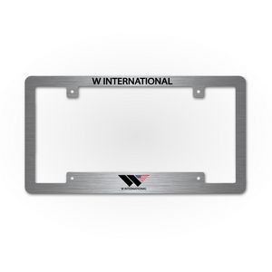 Brushed Aluminum License Plate Frame