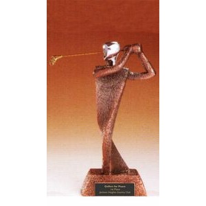 Bronze Cubist Golfer - 8"