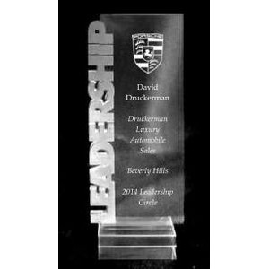 Acrylic and Crystal engraved Award - 6" Tall Leadership Billboard