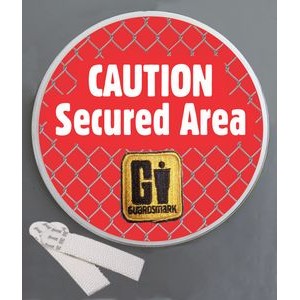 Caution: Secured Area Wallminder - 4"