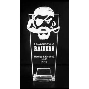 VALUE LINE! Acrylic Engraved Award - 8" Tall - Raider, Buccaneer or Pirate