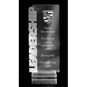 Acrylic and Crystal Engraved Award - 7" Tall Leadership Billboard