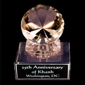 Solid Crystal Engraved Award - 4