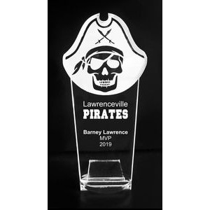 VALUE LINE! Acrylic Engraved Award - 8" Tall - Pirate