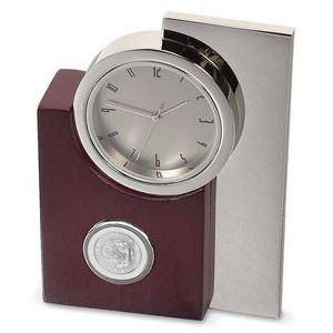 Tower Desk Clock - Silver
