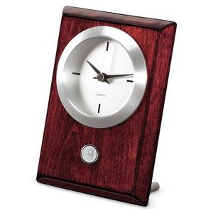 Rosewood Table/Desk Clock - Silver