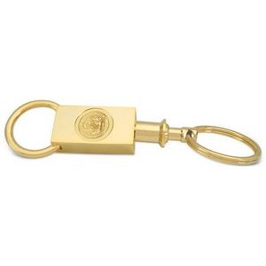 Gold Plated Two Section Key Ring