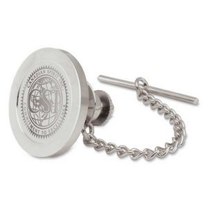 Silver Tone Lapel Pin w/Button Chain in Presentation Box