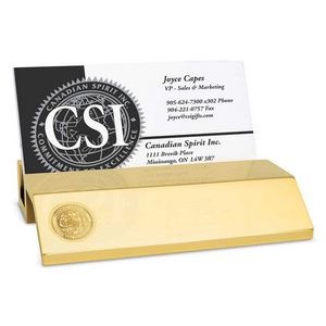 Brass Business Card Holder w/Presentation Box